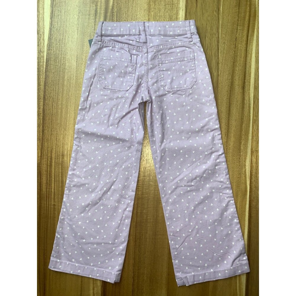 Art Class Kids Girls Lavender Heart Print Straight Leg Jeans Cotton Blend - Picture 7 of 12